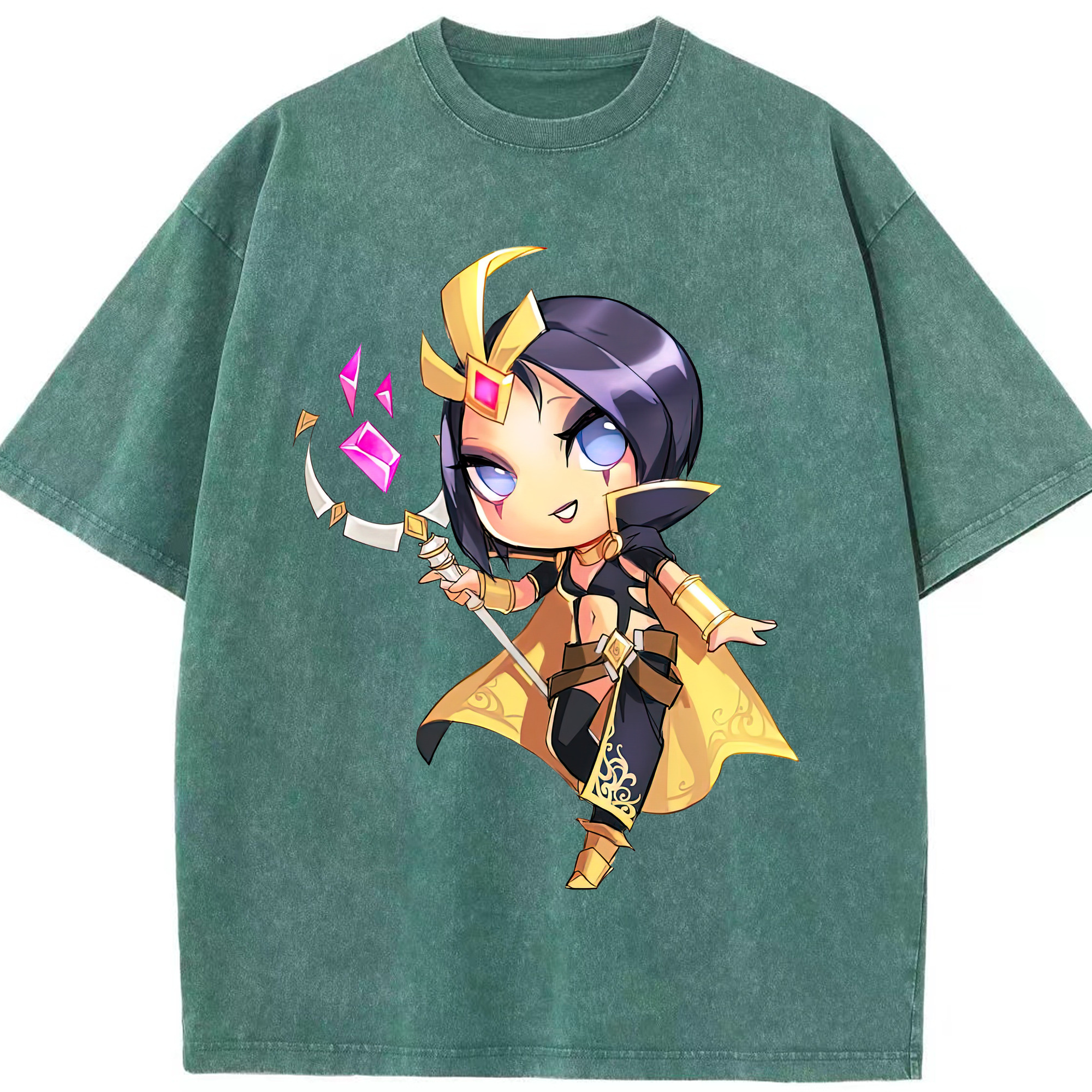 リーグ・オブ・レジェンド League of Legends LOL 綿100% ヴィンテージ風 半袖Tシャツ（フロントプリント）